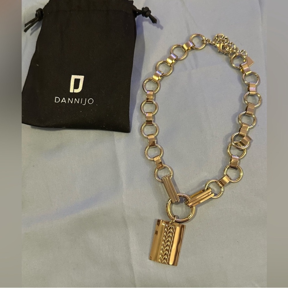 DANNIJO Gold Padlock Necklace
